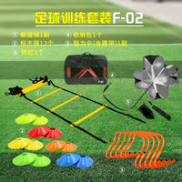 Kids' Soccer & Basketball Training Equipment Set with Agility Ladder, Cones, Hurdles & Resistance Parachute