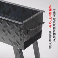 Portable Charcoal BBQ Grill for Outdoor Camping and Home Use, Foldable Stainless Steel Barbecue Rack
