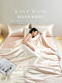 Ice Silk Summer Cooling Bedding Set
