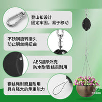 Retractable Plant Pulley Hanger for Hanging Baskets and Planters, Adjustable Height Hook for Garden Balcony