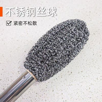 Long Handle Stainless Steel Wire Brush for Heavy Duty Cleaning