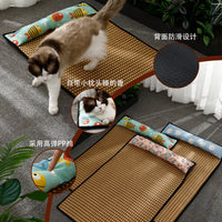 Pet Cooling Mat for Dogs and Cats, Summer Breathable Ice Silk Pad, Universal for All Seasons, Small to Medium Pets