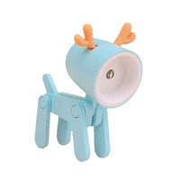 Cute Deer/Dog LED Night Light Desktop Ornament for Students, Fun Pet Night Lamp, Luminous Toy