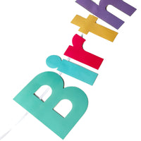 Colorful Happy Birthday Banner for Party Decorations