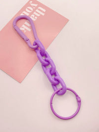 Creative Acrylic Carabiner Chain Keychain for Bags and Car Ornaments