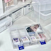 Clear Card Sticker Film Postcard Storage Box Student Stationery Multifunctional Desktop Organizer