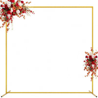Gold Metal Wedding Arch Square Backdrop Stand for Balloons & Party Decor
