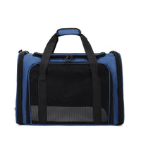 Portable Breathable Pet Carrier for Cats and Small Dogs, Foldable Travel Crate with Large Space