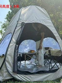 Hexagonal Pop-Up Camping Tent with UV Protection and Insect Screen for Beach, Picnic, and Outdoor Activities
