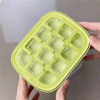 Press-Type Ice Cube Maker Bottle for Refrigerator, Food-Grade Silicone Portable Ice Kettle