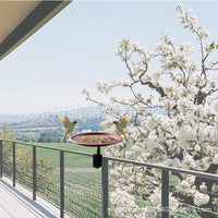 Detachable Bird Feeder and Bath Stand for Railings, Patios, and Gardens