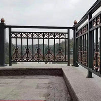 Durable Zinc Steel & Aluminum Alloy Balcony Stair Railing for Villas & Gardens
