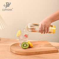 Portable Borosilicate Glass Water Bottle with Protective Sleeve for Car, Heat-Resistant and Insulated