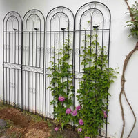Wrought Iron Trellis for Climbing Plants, Roses, Clematis - Garden Arch Support and Outdoor Fence
