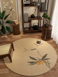 Round Anti-Slip Chair Mat for Office & Home, Floor Protector Rug for Rolling Chairs, Bedroom & Study