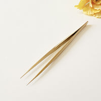 High-Precision Brass Watchmaker's Tweezers, Anti-Magnetic, Soft-Tipped for Delicate Parts