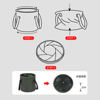 Portable Folding Fishing Bucket with Net, Live Fish Container, PVC Outdoor Water Bucket