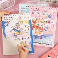 A4 Sketchbook for Students and Artists, Blank Art Drawing Paper for Pencils and Crayons
