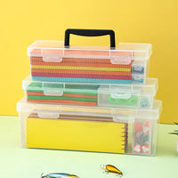 Portable Fishing Hook Organizer Box with Winding Boards, Clear Plastic Fishing Tackle Box for Outdoor Fishing Accessories