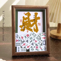 Chinese Style Mahjong Tile Art Photo Frame Ornament for Home Decor and Gifting