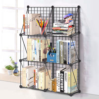 Multi-layer Iron Art Storage Rack Desktop Bookshelf Office Organizer Shelf