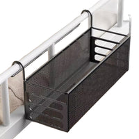 Bedside Hanging Storage Basket for Dorm Room - No-Drill Organizer Shelf