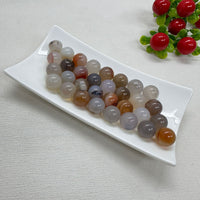 White Agate Polished Spheres for Aquarium & Planter Decoration