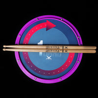 12-inch Drum Practice Pad Set with Metronome for Beginners - Silent Drum Training Kit