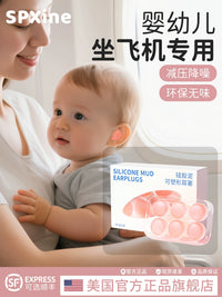 Children's Pressure Relief Earplugs for Air Travel, Reusable Silicone Noise Cancelling Earplugs for Sleeping and Flying