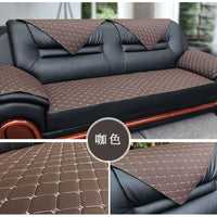 Waterproof Faux Leather Sofa Cushion Cover for Office and Home, All-Season Protection