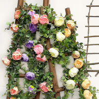 Eucalyptus Rose Garland Artificial Vine for Wedding Arch Decor