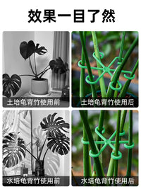 Monstera Plant Support Stakes for Anti-Toppling and Stem Training, 4-Piece Set