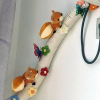 Decorative Rope Wrap for Pipes with Artificial Flowers
