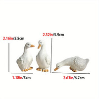Mini Duck Ornament Chinese Style Flowing Water Fish Tank Landscape Resin Rockery Decoration
