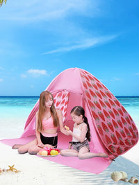Pop-Up Beach Tent UV Protection Sun Shelter for 3-4 People, Portable Folding Outdoor Fishing Tent