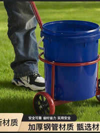 Heavy-Duty Hand Cart with Wheels for Household Waste, Water Carrying, and Outdoor Transport