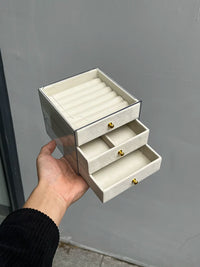 Luxury Anti-Oxidation Jewelry Organizer Box for Earrings, Rings, and Necklaces