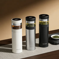Smart Tea Infuser Thermos Bottle 316 Stainless Steel Temperature Display Tea-Water Separation for Office Car Travel