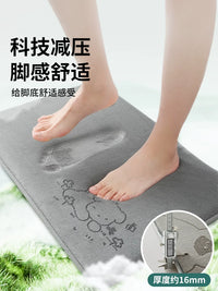 Absorbent Non-Slip Bathroom Mat for Toilet and Shower Area