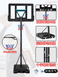 Portable Height-Adjustable Basketball Hoop for Indoor Outdoor Use, Standard Backboard for Adults and Kids