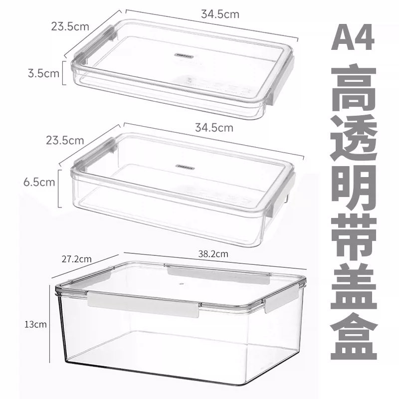 Clear Acrylic Storage Box with Lid for Toys, Clothes, Cosmetics, Snacks, Books, and Sundries