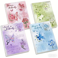 Butterfly Loose-Leaf Notebook, Aesthetic Ins Style, Large Capacity, Student Journal