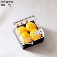 Dollhouse Miniature Pineapple Bun Croissant Set Food Play Accessories for BJD Dolls