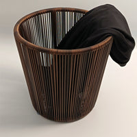 Large Woven Laundry Hamper with Handles for Towels and Dirty Clothes, Hotel or Home Use