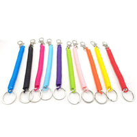 Coiled Spring Lanyard Keychain for Keys, Phones, and Bags - Anti-Loss Plastic Coil Strap