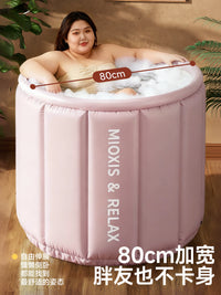 Foldable Adult Bathtub Portable Soaking Tub for Full Body Bathing with Insulation