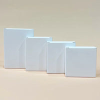 White Cardboard Box Universal Double Insert Small Square Blank Neutral Packaging Box Flat Style