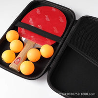 Jiebao Square Hard Case Table Tennis Racket Bag, Shockproof and Pressure-Resistant, Large Capacity for Two Paddles