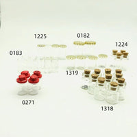 Miniature Dollhouse Scene Clay Craft Bottle Ornament with Glass Copper Lid