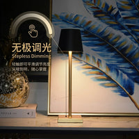 Rechargeable Touch Control Bedside Table Lamp with Dimmable Warm Light for Bedroom Living Room Hotel Study